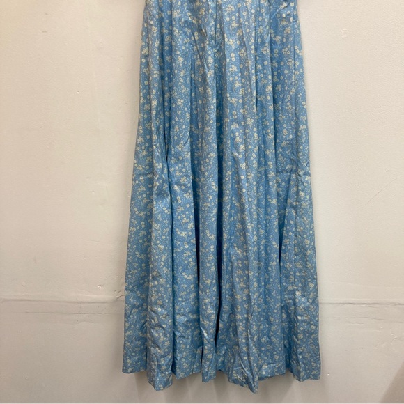 House of CB Tallulah puff sleeve midi dress milkmaid dress size small light blue - Picture 9 of 9